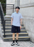 TOMMY HILFIGER【彈力牛津紡】夏季男裝休閑細(xì)條紋修身短袖襯衣襯衫男外套02782 藍(lán)白條紋0GZ S （推薦：120-130斤） 曬單實(shí)拍圖