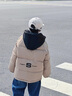 皮爾卡丹（pierre cardin）男童冬季羽絨棉服加厚2024新款冬裝中大童兒童男孩冬款棉衣外套潮 卡其色 160cm 曬單實(shí)拍圖