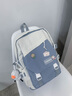 viney書(shū)包女初中高中生高顏值雙肩包15英寸電腦背包男大學(xué)生上課包 鴨子掛件【藍色】 大容量簡(jiǎn)約輕便戶(hù)外旅游旅行包 曬單實(shí)拍圖