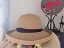 Siggi防曬草帽女夏季出游百搭可折疊太陽(yáng)帽卷邊草編沙灘遮陽(yáng)帽 本草米 57cm 曬單實(shí)拍圖
