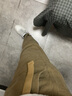 后探（HouTan）美式復古休閑褲男寬松春秋款直筒工裝褲男士潮牌簡(jiǎn)約加絨長(cháng)褲子男 腰帶款深卡其色 31（130-140斤） 曬單實(shí)拍圖