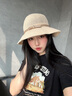 云見森知帽子女春秋遮陽帽時尚漁夫帽氣質(zhì)休閑新款出游防曬顯臉小禮帽 米色-金屬皮帶裝飾 曬單實拍圖