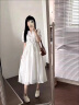 可茵（Keyin）连衣裙女2024年夏季新款女装通勤气质收腰显瘦仙女裙中长款裙子女 白色 L 晒单实拍图
