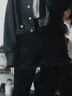 森馬牛仔褲女黑色毛邊綁帶夏高腰短褲109324122006 曬單實(shí)拍圖