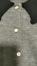 Olrain歐芮兒灰色針織衫女春裝新款撞色翻領(lǐng)氣質(zhì)通勤毛衣 灰色 M 曬單實(shí)拍圖