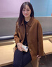 拉夏貝爾（La Chapelle）短外套女裝新品2025年春秋新款韓版小個(gè)子外套風(fēng)衣上衣女毛呢大衣 米白色 M 建議100-110斤 曬單實(shí)拍圖