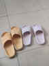 足知己踩屎感拖鞋女夏季居家居室內厚底家用防滑軟底涼拖男夏天 糖寶拖 淺黃 38-39 (適合37-38碼穿) 曬單實(shí)拍圖