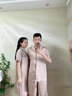 迪萊芬兩套價情侶睡衣夏季冰絲睡裙薄款短袖男士睡衣夏天仿真絲綢套裝 GLQ-2181 女L+男XL【情侶套裝】 曬單實拍圖
