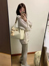 MILDREN KROE 奢侈品包包女包女士大容量手提包七夕情人節(jié)禮物送女友老婆 米白色 輕奢限定禮盒 曬單實拍圖