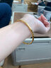 中國黃金（CHINA GOLD）黃金手鐲竹節手鐲足金素圈手鐲金鐲子女士送老婆女友生日禮物 56圈號 【單只約6.41g】 曬單實(shí)拍圖