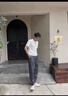 頂峰保羅（Dingfengbaoluo）重磅260g純棉男士短袖夏季寬松重磅t恤內搭打底衫男生T2600黑M 曬單實(shí)拍圖
