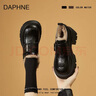 DAPHNE加絨加厚樂(lè )福鞋女款冬季2025新款復古毛毛鞋厚底百搭小皮鞋 曬單實(shí)拍圖