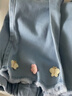 戴維貝拉（DAVE＆BELLA）兒童牛仔褲2025女童喇叭褲新款九分褲女寶寶微喇褲夏天褲子 牛仔藍(lán)【現(xiàn)貨】 90 cm（建議身高80-90cm） 曬單實(shí)拍圖