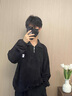 魄克美式半拉鏈重磅燈芯絨衛衣男春秋新款青年潮牌大碼寬松立領(lǐng)上衣服 WY7870灰色 XL 130-145斤可穿 曬單實(shí)拍圖
