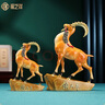 銅之祥領(lǐng)頭羊生肖羊銅擺件老板辦公室客廳玄關(guān)裝飾招財(cái)喬遷之喜開業(yè)禮品 大號+底座 曬單實(shí)拍圖