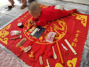 鵬優(yōu)嬰兒衣服紅色百天周歲服純棉春薄寶寶抓周服秋冬保暖內(nèi)衣套裝分體 歲歲平安薄款 90 （建議1-1.5歲） 曬單實(shí)拍圖