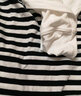 橫行道橫行道韓版短袖休閑寬松連帽黑白條紋t恤女士2026夏裝新款上衣 黑白 2XL 曬單實(shí)拍圖