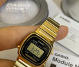 卡西歐（CASIO）手表 經典小方塊小金表 電子表時尚ins復古男表女表情侶 LA670WGA-1DF 曬單實拍圖