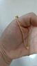佐卡伊七夕禮物 K金手鏈黃18K金貓眼金珠手串簡(jiǎn)約百搭生日禮物 S01033 曬單實(shí)拍圖