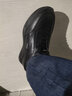 GENAI新款真皮運動鞋男士休閑鞋休閑皮鞋男商務鞋內(nèi)增高鞋潮流鞋子男鞋 黑色【真皮+彈力口】四季款潮鞋 41 (255mm) 曬單實拍圖