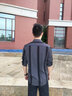 杰遜斯白色襯衫短袖男夏季冰絲修身痞帥英倫風(fēng)襯衣男潮流發(fā)型師潮裝衣服 黑色（CS350） XL （120-135斤） 曬單實(shí)拍圖