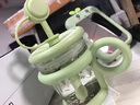 尚野優(yōu)品辦公玻璃杯高顏值女泡茶杯可愛馬克杯吸管帶勺蓋早餐咖啡攪拌杯 白色+吸管勺+茶漏 450ml 曬單實拍圖