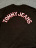TOMMY JEANS【美式復古】春夏男裝純棉潮流拱形刺繡純色內搭短袖T恤上衣 黑色BDS M （推薦：135-150斤） 曬單實(shí)拍圖