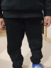 特步（XTEP）儿童童装男女童冬季加绒保暖舒适针织长裤 正黑色 100cm 实拍图