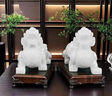 御祥閣天然玉石貔貅擺件高端擺件客廳辦公室裝飾喬遷新居禮品開業(yè)禮物 高端漢白玉款招財貔貅小號一對 曬單實拍圖