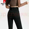 皮爾卡丹牛仔褲女夏季高腰提臀顯瘦微喇褲女EPJY3080黑色XL碼 曬單實拍圖