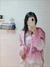半繪甜美溫柔風花朵鏤空毛衣女設計感小眾女早秋新款寬松外搭針織衫上 粉色 S 建議8095斤 曬單實拍圖