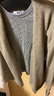無(wú)印良品（MUJI）女式 羊絨 圍裹開衫 針織毛衣 女裝上衣 外套 冬季 BG70CC4A 棕色 M （155/80A） 曬單實(shí)拍圖