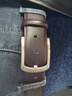 七匹狼（SEPTWOLVES）皮帶男士真皮針扣腰帶商務(wù)頭層牛皮中青年休閑牛仔褲帶男裝 系列一啡色款 曬單實(shí)拍圖