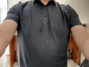 凡客诚品（VANCL）短袖T恤男夏季冰丝透气凉感纯色商务polo运动打底衫 黑色 2XL  实拍图