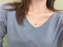 Vana【海洋之心】銀項(xiàng)鏈女吊墜生日禮物送女朋友老婆 三葉草項(xiàng)鏈海藍(lán) 曬單實(shí)拍圖