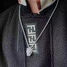 法巴赫輕奢獵豹頭項(xiàng)鏈男霸氣滿鉆毛衣鏈綠寶石鑲鉆吊墜時(shí)尚歐美風(fēng)套鏈 獵豹項(xiàng)鏈（白金色） 曬單實(shí)拍圖