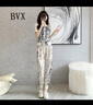 BVX新款T恤女夏新款韓版百搭時(shí)尚洋氣夏季女裝氣質(zhì)短袖休閑運動(dòng)套裝 杏色 S 曬單實(shí)拍圖