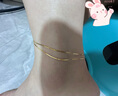 老廟黃金項(xiàng)鏈足金素鏈蛇骨鏈女鎖骨鏈可疊戴送女友老婆七夕情人節(jié)禮物 足金蛇骨鏈約2.3g+禮盒 曬單實(shí)拍圖