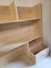 古達實(shí)木書(shū)架多層松木書(shū)桌收納置物架辦公室桌上小型多層架子書(shū)桌架 【三層原木色背板】120*20*80 曬單實(shí)拍圖