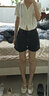 百圖betu女裝夏季新款牛仔褲高腰百搭顯瘦多色牛仔短褲女2305T54 深灰 S 曬單實(shí)拍圖