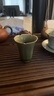 松風物鳴越窯龍泉青瓷艾草青悅心花口聚香杯 聞香杯茶具陶瓷品茗杯主人杯 越窯艾草青-悅心花口聚香杯 50ml 曬單實拍圖