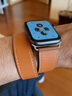 維途（vetoo）Apple watch真皮表帶愛馬仕款男適用于蘋果手表iwatch S8 7 6 5代 棕色雙圈 42/44/45/49MM 曬單實(shí)拍圖