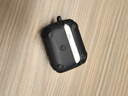 多思諾適用蘋果AirPods Pro2代保護套2024新款自動彈蓋雙銷鎖扣開關減震防摔耳機殼高級感金屬掛扣磁吸套 神秘黑 曬單實拍圖