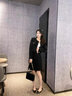 MeetMetro瑪依爾2025春新款小香風(fēng)羊毛套裝女黑色短外套半身裙 黑色【現(xiàn)貨閃電發(fā)】 S 曬單實(shí)拍圖