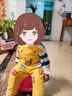 G.DUCKKIDS寶寶秋裝套裝洋氣3兒童衣服小童秋季嬰兒1歲男童背帶褲兩件套春秋 黃色 MXB小熊背帶 100 cm 曬單實拍圖