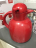 利快 保温壶玻璃内胆家用热水瓶热水壶暖水壶 红色1L 实拍图