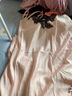 MOXTOC品牌夏季性感睡衣女春秋冰絲吊帶睡裙短袖睡袍薄款兩件套裝家居服 香檳色 L （100-120斤） 曬單實(shí)拍圖
