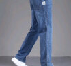 真维斯（Jeanswest）牛仔裤男夏季薄款直筒宽松休闲长裤男弹力高端百搭阔腿裤子男 蓝色 33码(2尺6) 实拍图
