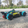 百思奇遙控車rc高速漂移賽車汽車跑車四驅(qū)噴霧F1方程式手勢(shì)男孩兒童玩具 35cm-金色【遙控+手表】 曬單實(shí)拍圖