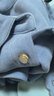 lagogo鏤空繡花襯衫女拉谷谷2024秋冬新款氣質(zhì)翻領(lǐng)藍(lán)色上衣長袖 淺藍(lán)色(N8) S 曬單實(shí)拍圖